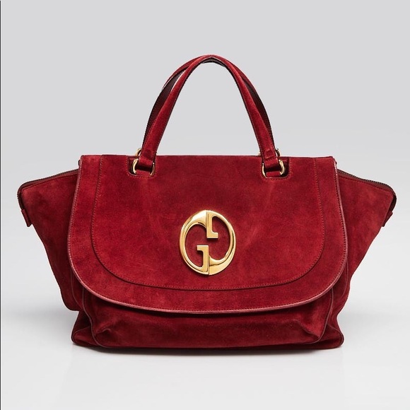 Gucci 1973 suede burgundy top handle bag - Picture 3 of 6